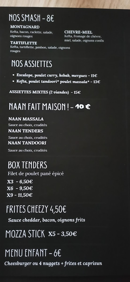 Menu Le Bw Montluel - French Tacos-1