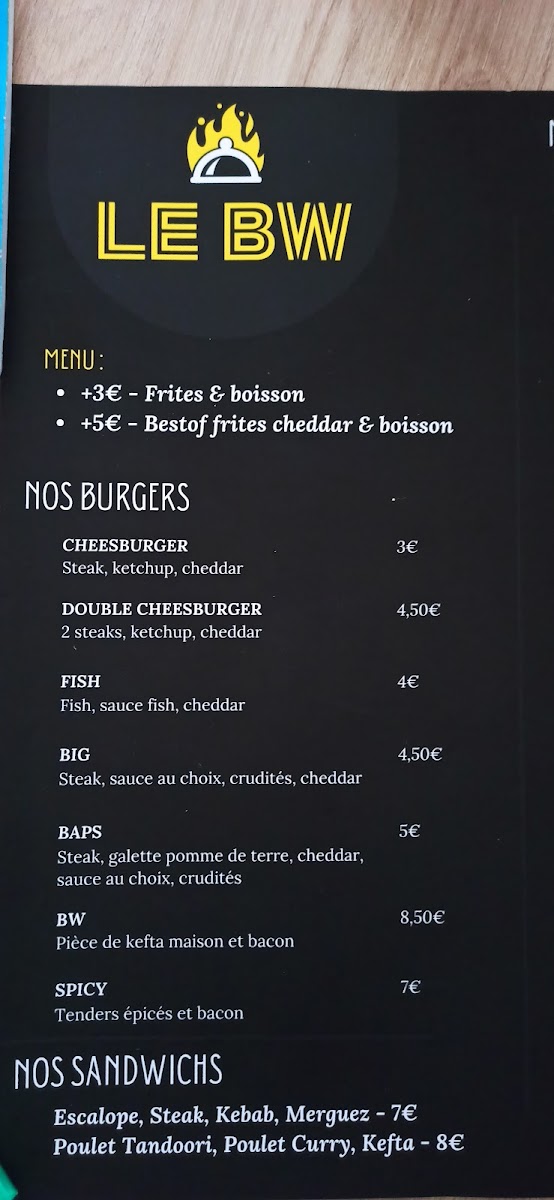 Menu Le Bw Montluel - French Tacos-2