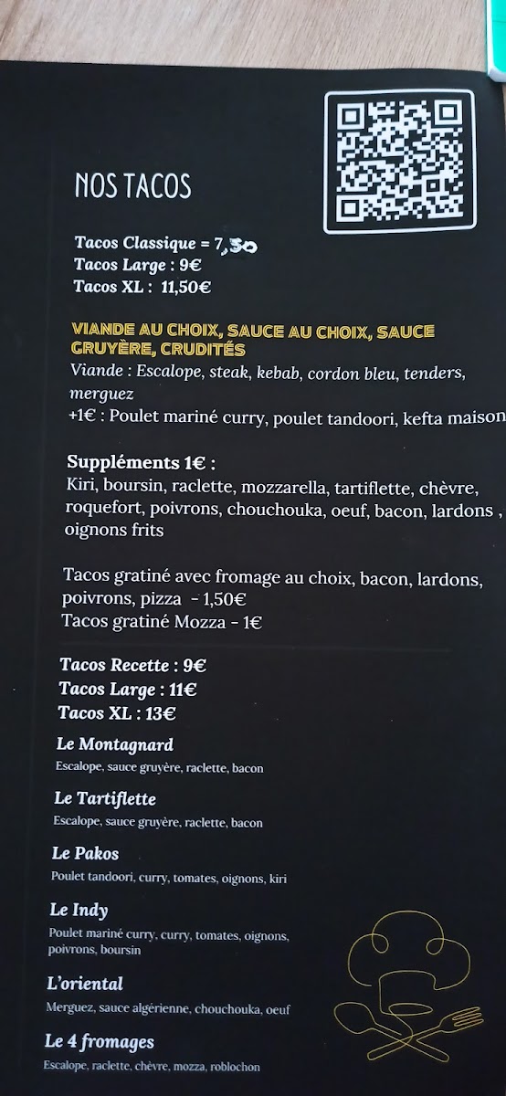 Menu Le Bw Montluel - French Tacos-3